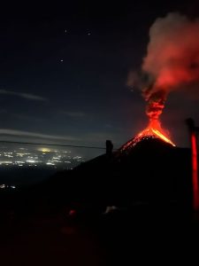 the great volcano on fire, daya trips from Antigua Guatemala