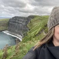 cindy with the cliffs, family trip to Ireland, castle hotels in Ireland