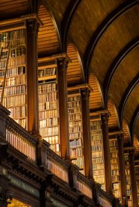 old books at Trinity college, family trip to Ireland